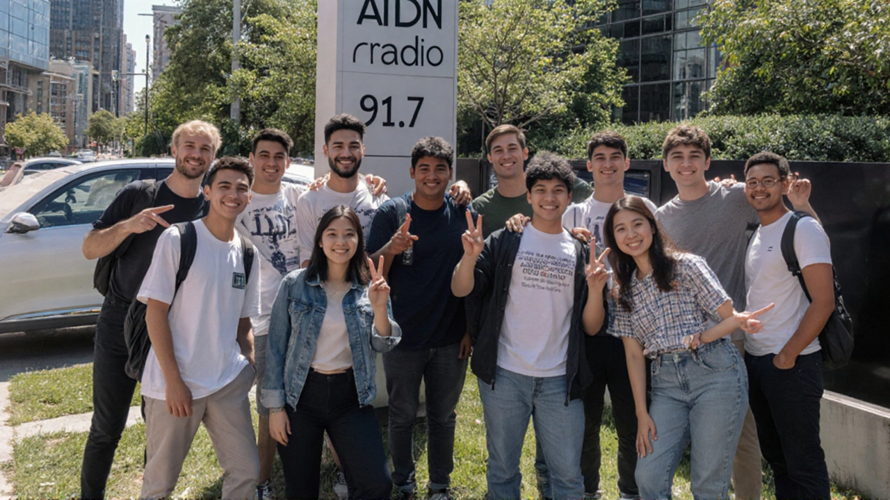Visita de estudiantes de periodismo a los estudios de ADN Radio